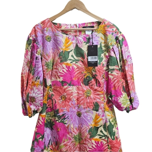 MaxMara Weekend Womens Floral Coccole Dress 16 Pink Coquette Girl Cottagecore - Picture 7 of 16